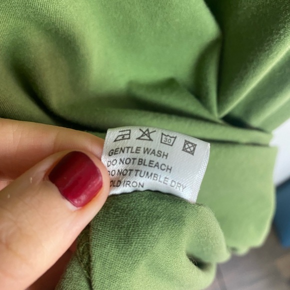 Msbasic Army Green Aline Faux Wrap Mini Dress - Picture 4 of 7